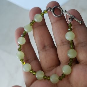 Green Citrine and Swarovski Crystals  NWOT
